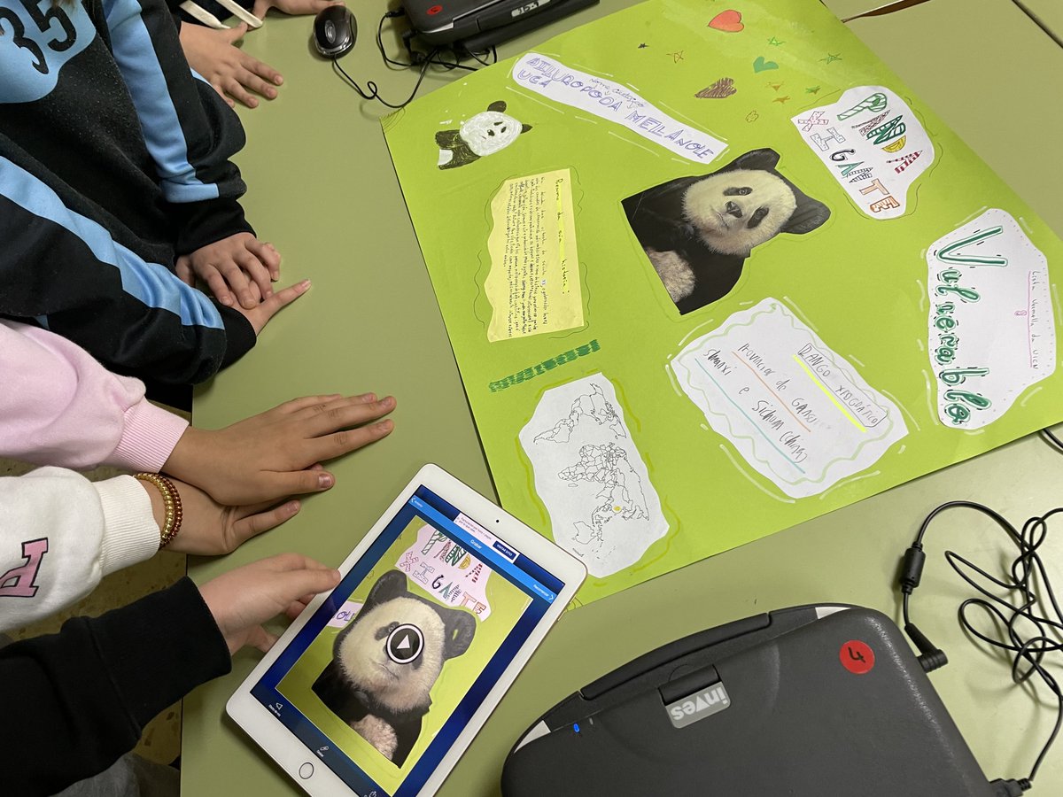 Hablandoennubes's tweet photo. Para trabajar las especies en peligro en estinción y la #listaUICN el alumnado de 5º realizó unos carteles con #realidadaumentada utilizando los #ipad del #ceipBalaídos con diferentes apps como #haloAR e #iFunface. 👉🏻 https://t.co/YNfoipUU68 #BalaídoSteam #PolosCreativos https://t.co/xfaiPSjq43