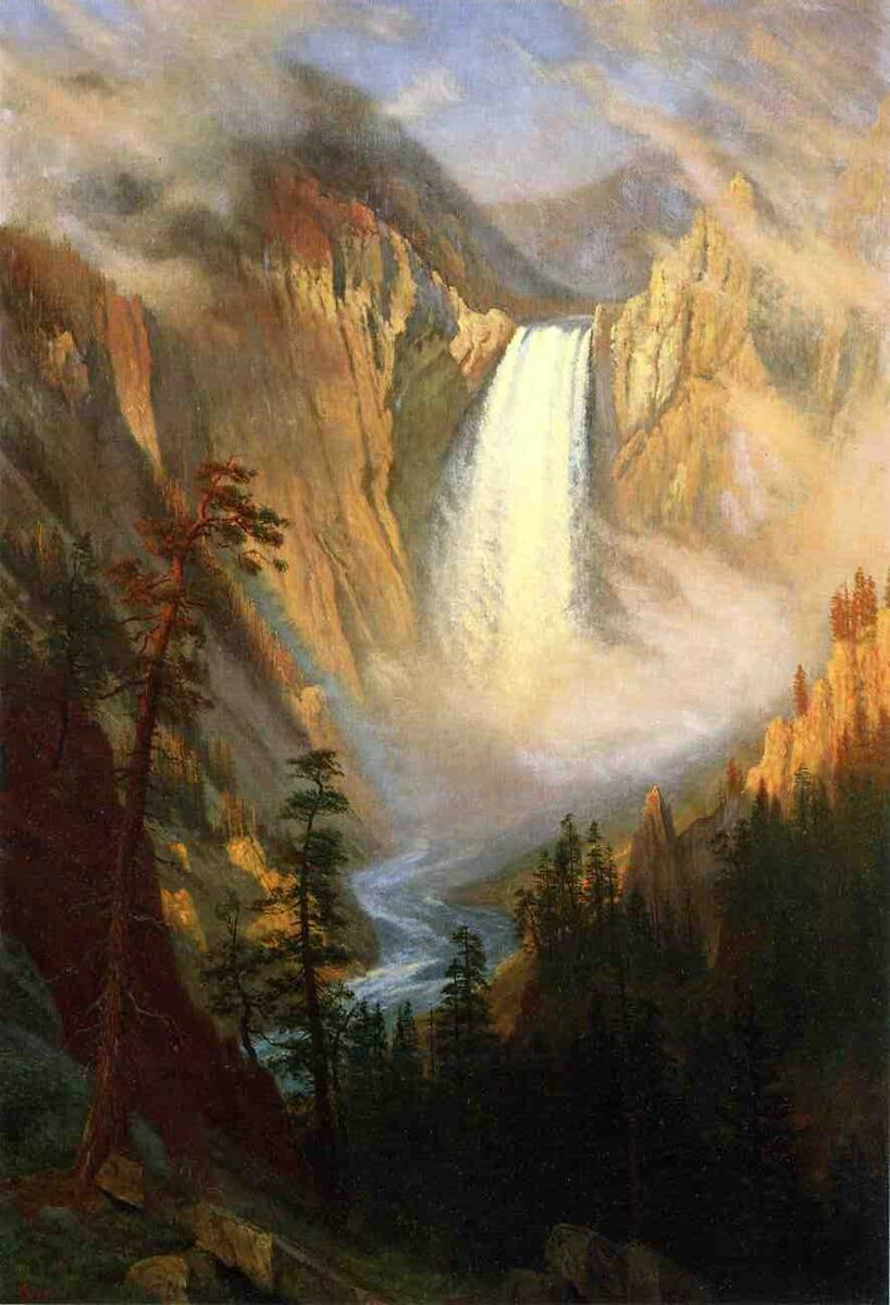 Yellowstone Falls, 1881 #albertbierstadt #luminism wikiart.org/en/albert-bier…