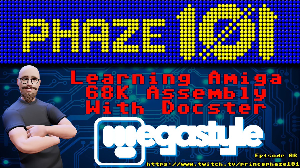 Phaze1o1's tweet photo. Learning Amiga 68K Assembly With Docster 06
Follow me tonight at 20:00 UK or 21:00 Italian time
https://t.co/U7wUDLG52y

#amigaretweets #amiga #commodoreamiga #commodore #assembly #retro #development #gamedev #gamedesign #retrogaming #retrocommunity #coding #programming https://t.co/NmwDwbFiKa