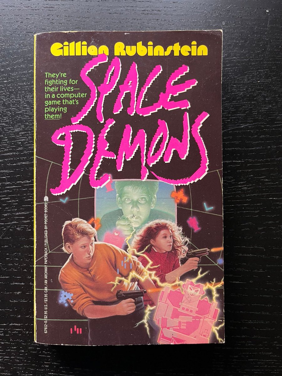 Calgovin's tweet photo. Excited to share this item from my #etsy shop: Space Demons Book Retro Cover Art, Like New Paperback – by Gillian Rubinstein #retrobook #vintagebook #teenbook #scifibook #sciencefictionbook #spacebook #1980sbook #1990s https://t.co/BYcgA3kVvm https://t.co/Fi9SNbh5B2