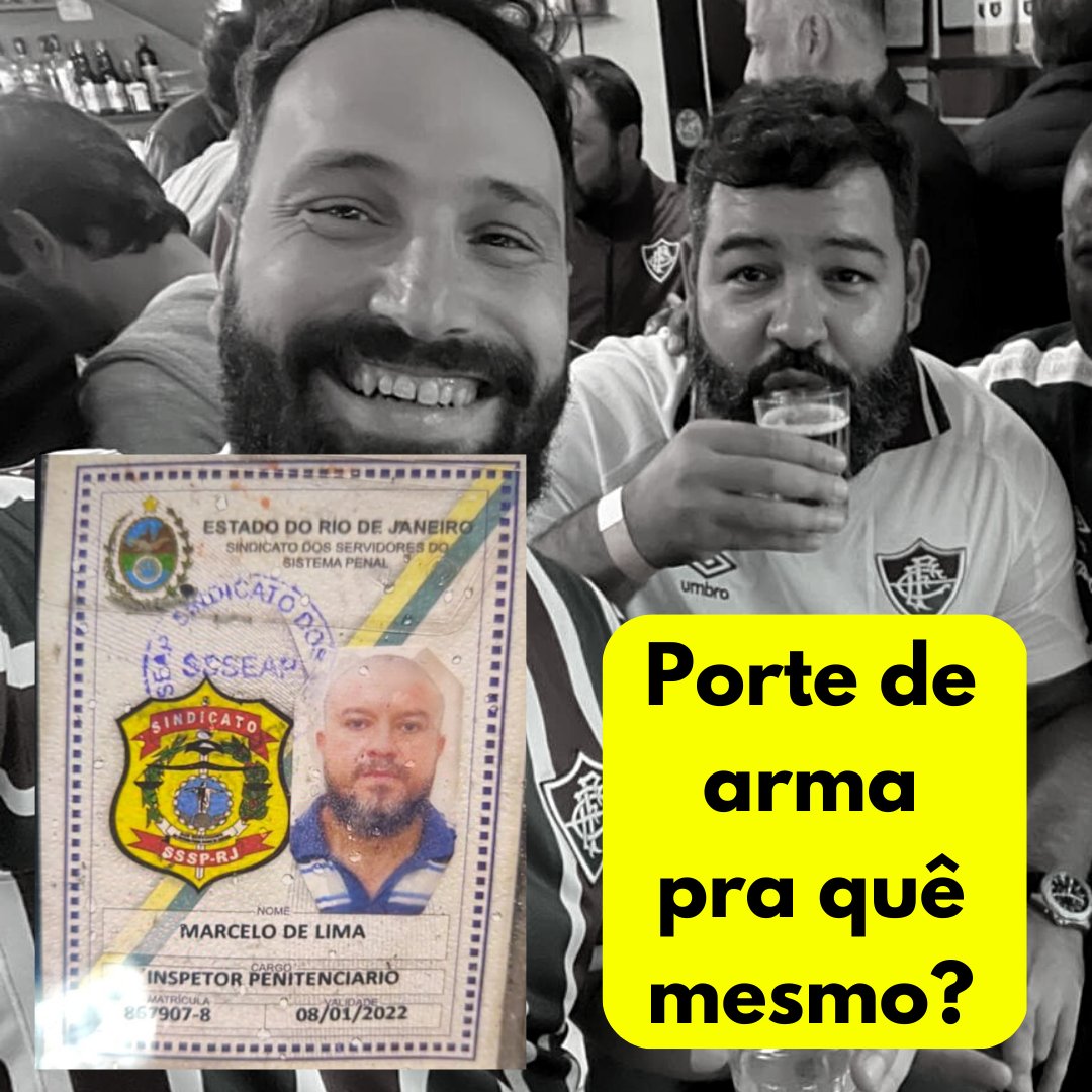 leonelquerino's tweet photo. Querem porte de arma para matar os outros por causa de pizza. 

Marcelo de Lima, inspetor penitenciário, matou o Tiago e baleou o Bruno, tricolores e meus colegas de profissão, por causa de uma porra de uma pizza. https://t.co/PpVBhk8qOo