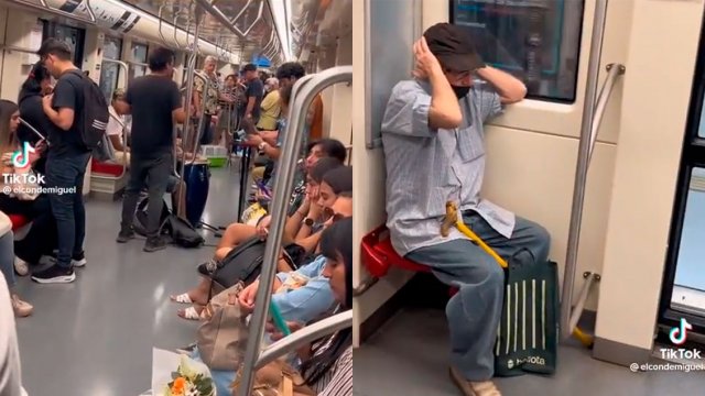 Cooperativa's tweet photo. [Video] "Hablan de empatía...": Adulto mayor sufrió con músicos en el Metro #CooperativaContigo https://t.co/Pe8Y4pNcob https://t.co/yJKQnfvm0P
