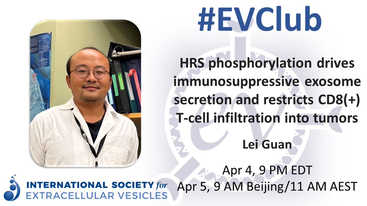 Kenneth W Witwer (he/him) (@kennethwwitwer) on Twitter photo Next #EVClub continues the theme of #ExtracellularVesicles in the #TumorMicroEnvironment with work from Lei Guan and the Wei Guo lab #UPenn. Need the login? surveymonkey.com/r/EVClubISEV and note the different time! nature.com/articles/s4146… <a href="/IsevOrg/">ISEV</a> @IsevComms <a href="/LabWitwer/">LabWitwer</a> <a href="/NatureComms/">Nature Communications</a> Next #EVClub continues the theme of #ExtracellularVesicles in the #TumorMicroEnvironment with work from Lei Guan and the Wei Guo lab #UPenn. Need the login? surveymonkey.com/r/EVClubISEV and note the different time! nature.com/articles/s4146… <a href="/IsevOrg/">ISEV</a> @IsevComms <a href="/LabWitwer/">LabWitwer</a> <a href="/NatureComms/">Nature Communications</a>
