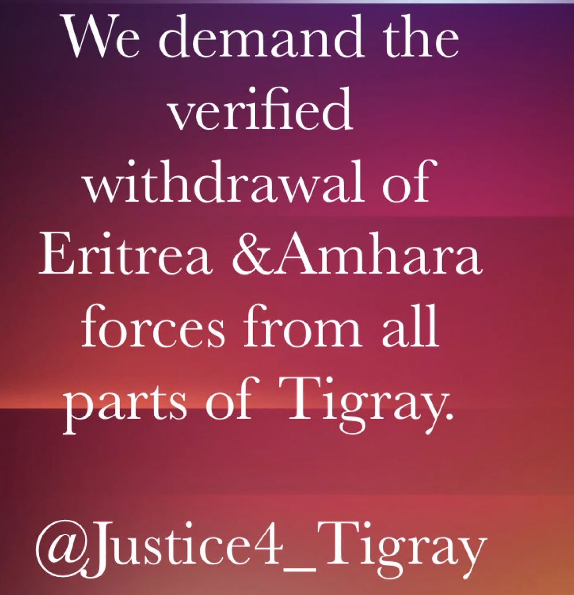 humanityfirst98's tweet photo. To day marks #142days since the peace deal signed in Pretoria south Africa, But, 🇪🇷|n invading troops are still present in some parts of #Tigray . @POTUS @SecBlinken @USAmbUN @BradSherman @UN @MikeHammerUSA @hrw @UN_HRC @BradSherman
@UhuruKE @Oolusegun_obj
#EritreaOutOfTigray https://t.co/xY0RrTBJ6M