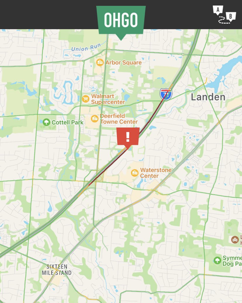 Ohio Dept of Transportation on Twitter "WARREN CO I71 is CLOSED in