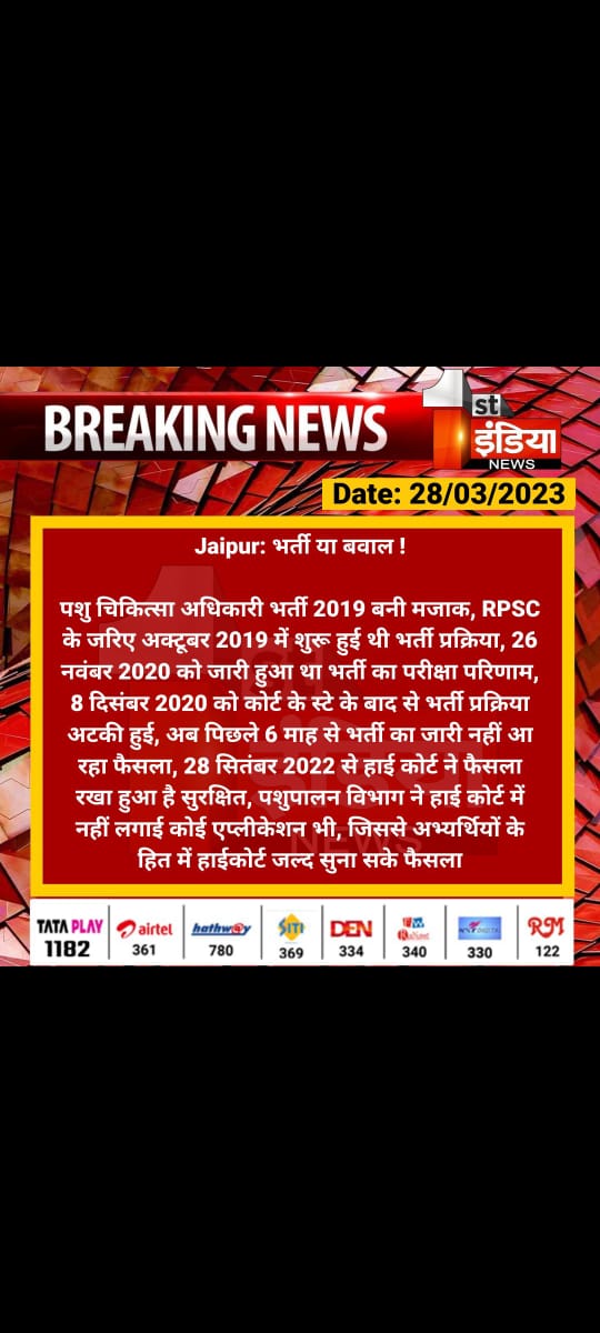 bheru_dr's tweet photo. 900 पदों पर पशु चिकित्सक भर्ती 4 साल से लंबित है और पिछले 6 महीनो से न्यायालय में फैसला सुरक्षित है,राज्य सरकार AG को न्यायालय में भेजकर केस मेंशन करवाकर जल्द फैसला करवाएं।
#पशुचिकित्सक_भर्ती_पूरी_���रो
@RajCMO @KatariaLalchand @artizzzz
@ashokgehlot51
@TheUpenYadav https://t.co/iDWfzX1TYt