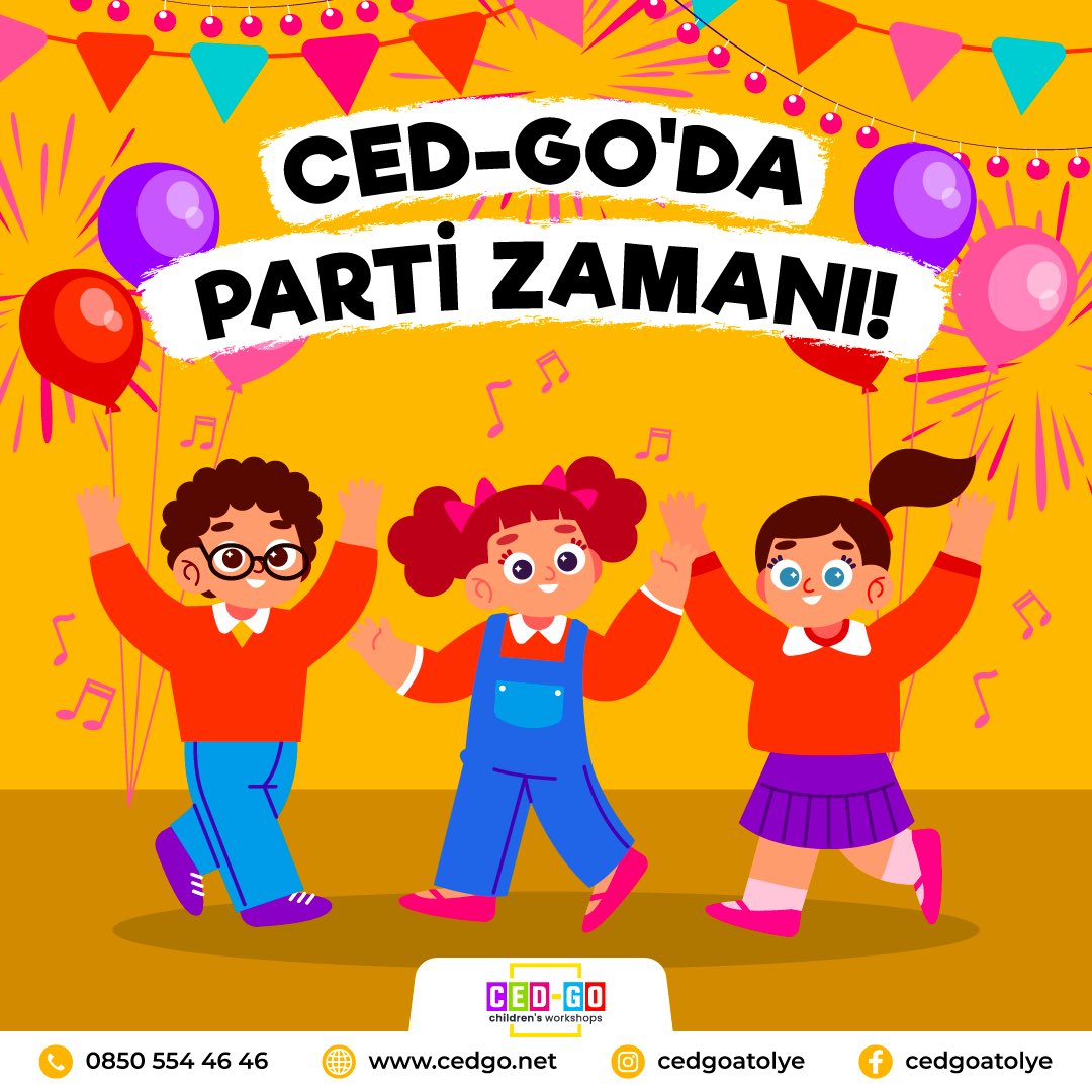 Cedgoatolye's tweet photo. Son zamanların en çılgın eğlencesine hazır mısınız? 🤩🎊
Ced-Go’da Parti Günü! 💃🏻🥳
📅Tarih: 3 Nisan 2023 - Pazartesi
🎈Yer: Tüm Ced-Go Şubeleri
Pazartesi günü kimseye söz vermeyin, yavrularımızı dans, müzik ve eğlenceyle, oyunlar oynamaya bekliyoruz!🎉🕺🪩
#cedgo #partigünü https://t.co/ZI1lOXG7T5