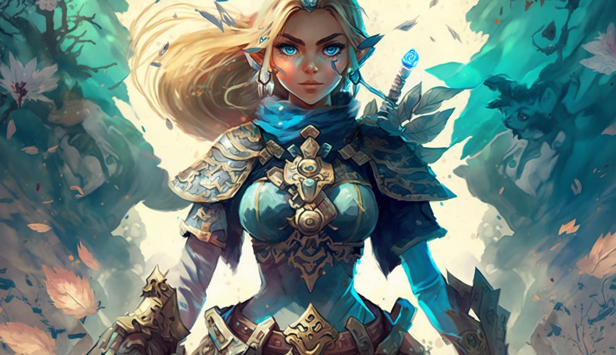 WildOrkidGamer's tweet image. Working on game loading screens. This one is Breath of the Wild style. Turned out great! Needs a little touching up nonetheless. Going to try my hand at PC wallpapers as well. #midjourney #aiprompter