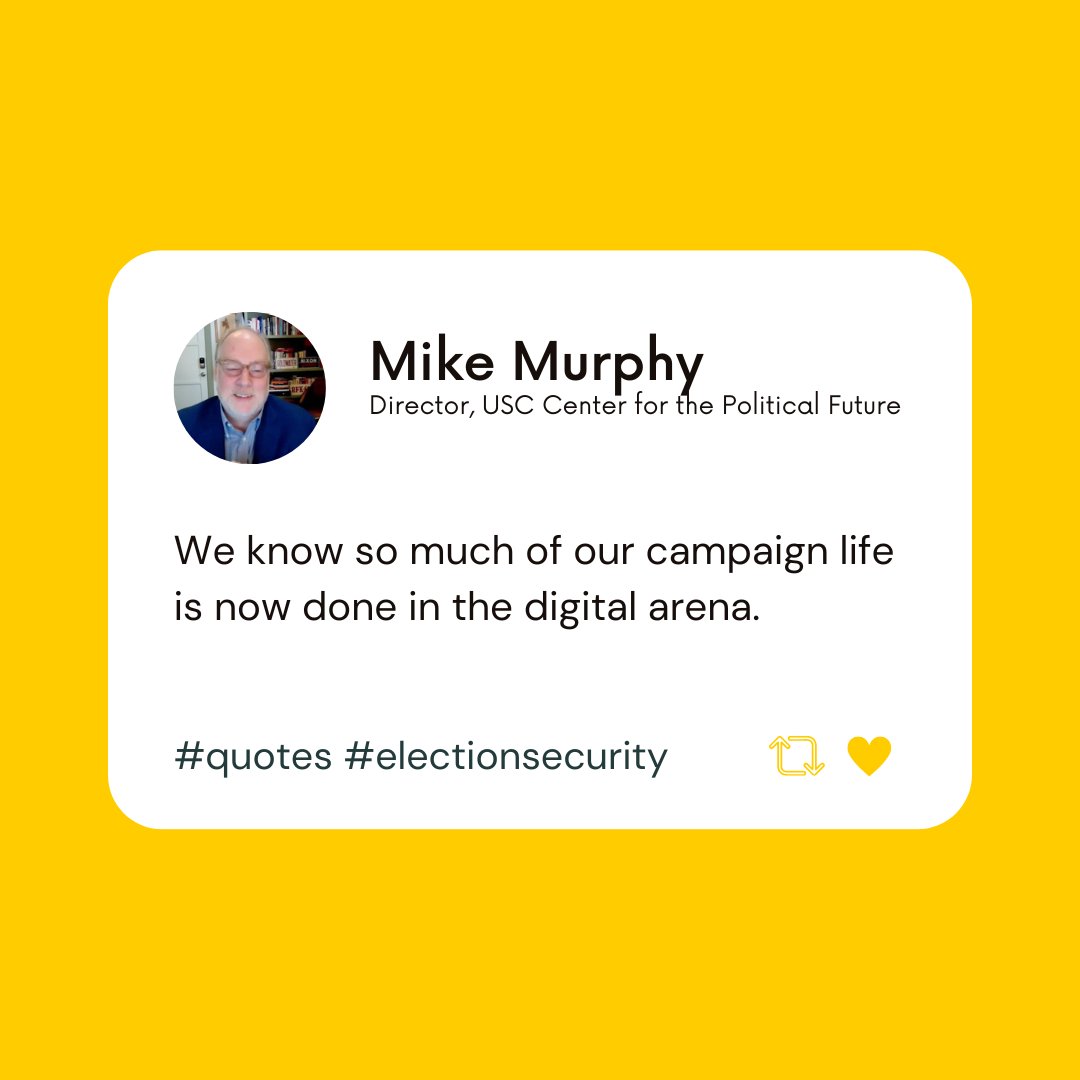 "We have to keep it reliable and safe" - <a href="/murphymike/">Mike Murphy</a> during our 6/17/2021 workshop. #VotingSecurity #Election2020
Click the link to watch the full video ---> youtu.be/AxsXZyJnkuk