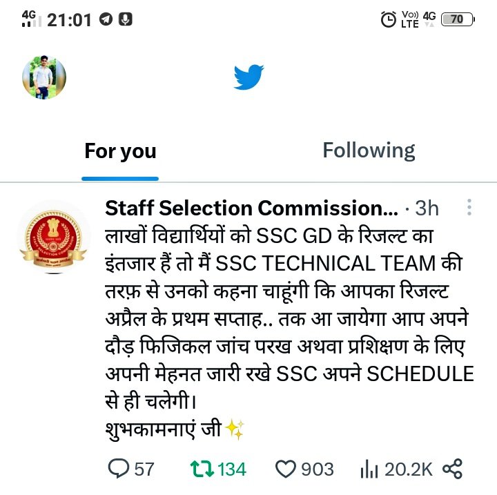 RobbyChaudhary3's tweet photo. #SSCGDRESULT 
#ReleaseSSCGDResult 
@PMOIndia @ssc_official__ 
@HMOIndia 
SSC please our result 🙏🙏🙏
we are waiting 🙏🙏🙏
April first week is going...
please release result tonight🙏🙏🙏 https://t.co/H8S6RJ6Oug
