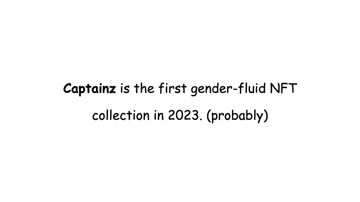 ⚠️ UPDATE ⚠️

We have just learned that there are other collections that allow you to choose and change the gender of your NFT, e.g. @SupercuteNFT, <a href="/NeoTokyoCode/">NEO TOKYO</a>.

So we update our statement as below. 😉

Make memes, not war! ❤️