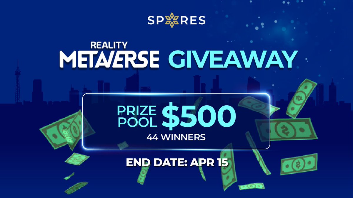 Spores_Network's tweet photo. 🚨#Giveaway Spores x Reality Metaverse
🏆Prize Pool --  12,500 $RLTM
To enter 
☑️Like  &amp; Retweet
☑️Follow @Spores_Network and @Realitymeta 
☑️Complete Tasks below #Airdrop #Giveaways #sporeslaunchpad #rltm 
https://t.co/0hGdGXGWvg https://t.co/CSihHyeFEo
