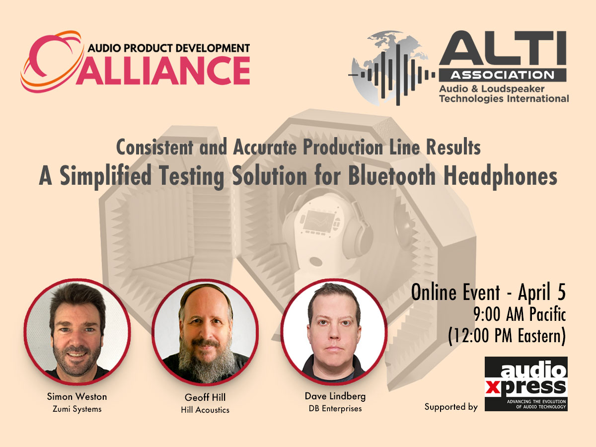 In this Webinar, April 5, two experts in production line testing of audio products explain how to overcome the problems of consistency and accuracy in volume production.
audioxpress.com/news/intereste…
#AudioProductDevelopment #audiodev #productdevelopment #audiodevelopers