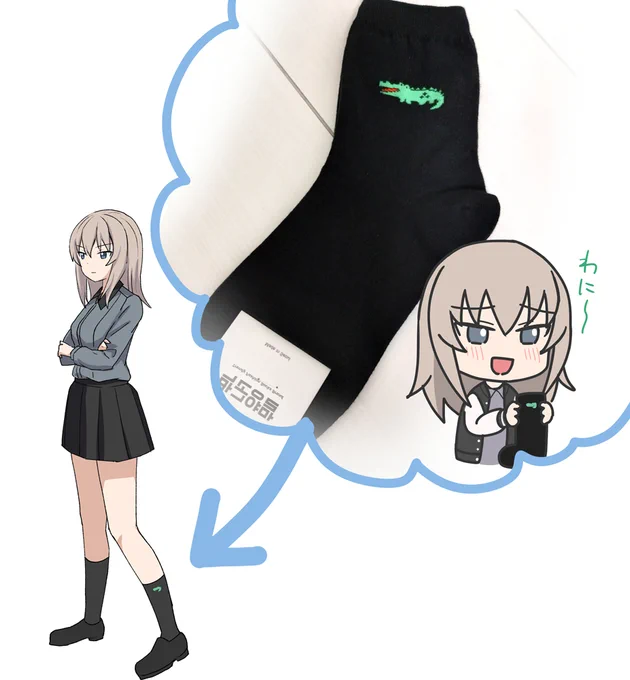 今日あほっぽいワニの靴下売っていたのでつい買ってしまった 