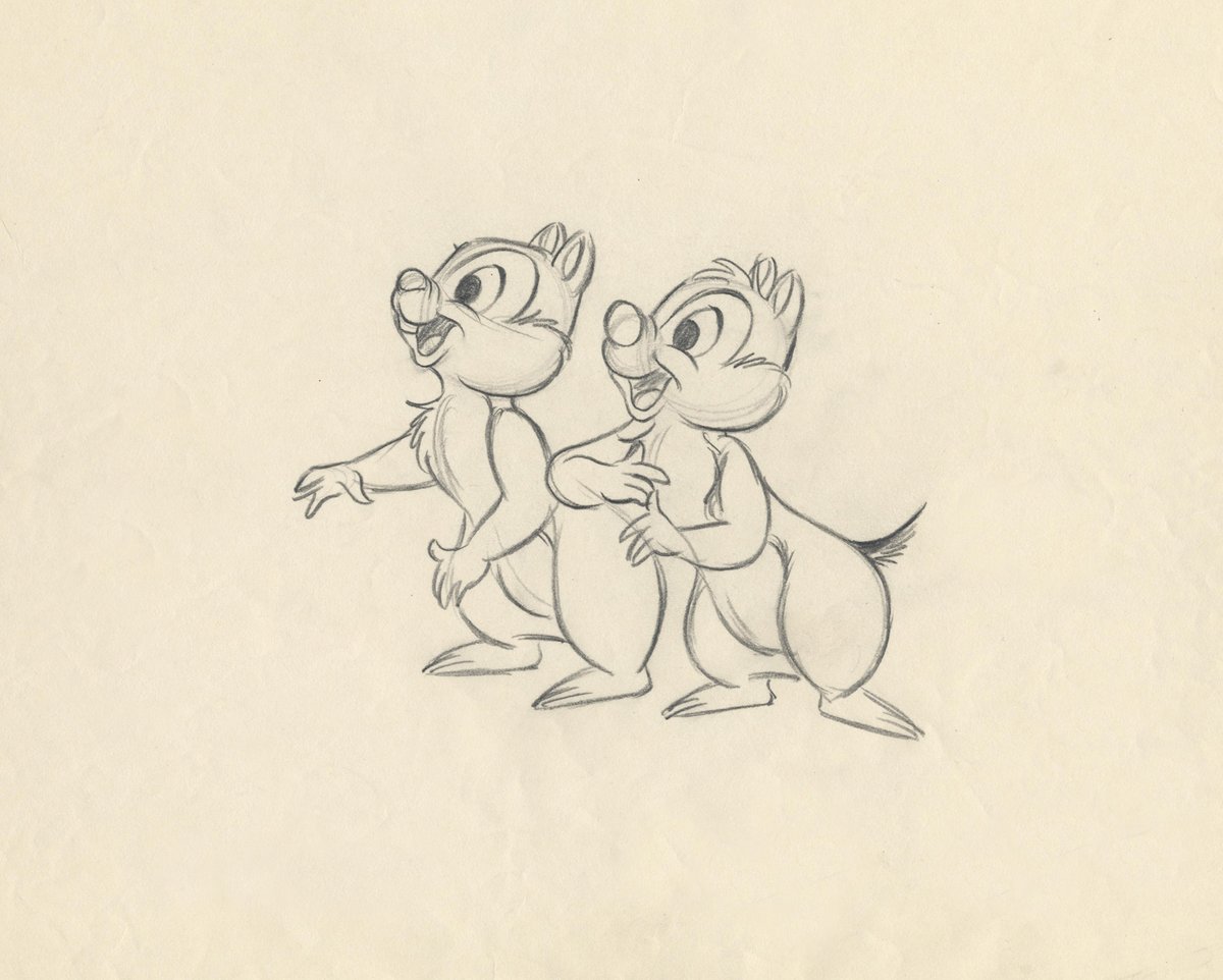 DisneyAnimation's tweet photo. On this day 80 years ago, the mischievous duo of Chip 'n' Dale made their debut! 🎨: Walt Disney Animation Research Library https://t.co/HXgQzYj351