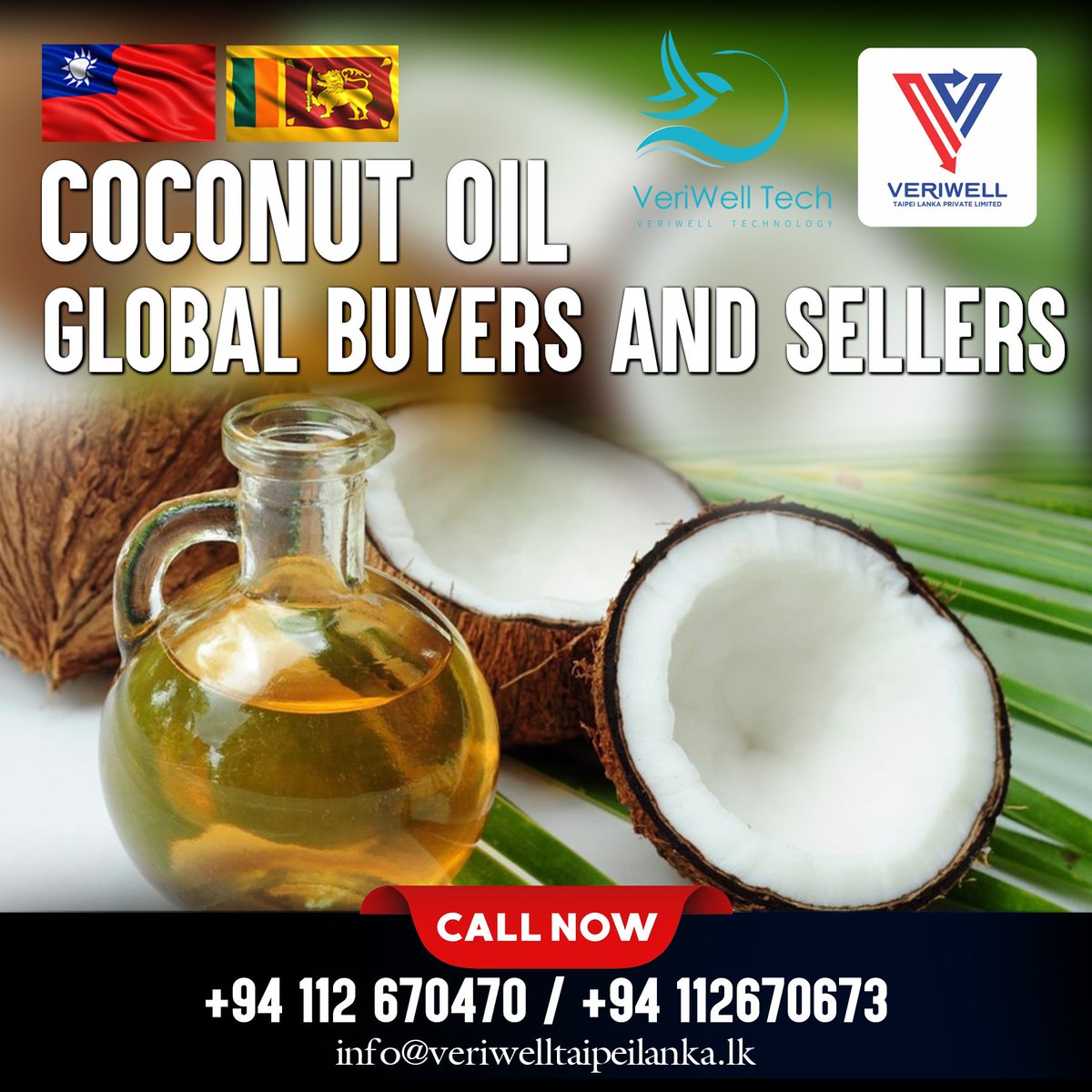 Super food for your soul

#coconutoil #natural #global #naturalcoconutoil #srilankanproducts #wholesaller #srilankabusiness #taipeibusiness #taipei
