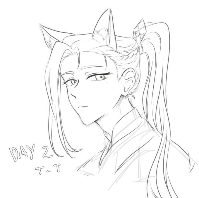 Day 2 of drawing every day for a whole month!!

i didnt have much time today hdashgask but i draw meow qingge!!!! will probably continue this one for tomorrow too,, 