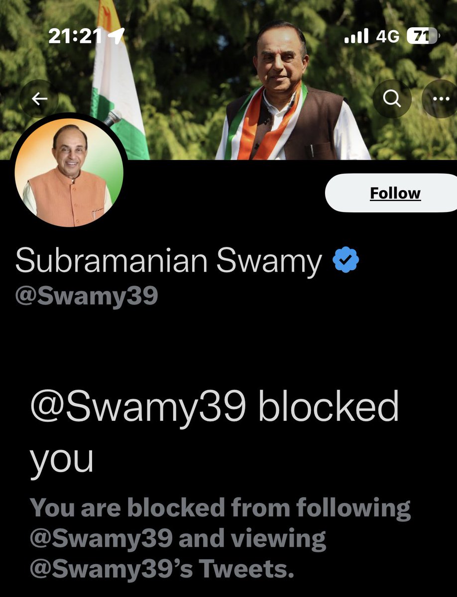 PhilipJamesV's tweet photo. @TanyaGhosh2312 @Swamy39 Swamy had blocked me for calling him Bishma Pithama. https://t.co/VykoMz7BpO