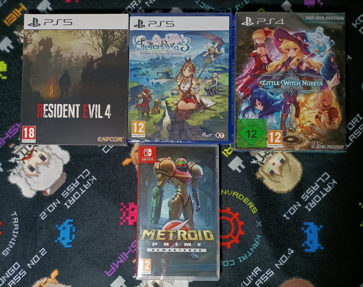 HatsuneRyo's tweet photo. Compras de estas semanas.
#WoLongFallenDynasty
#AliceGearAegisCS
#EiyudenChronicleRising
#SIGNALIS
#VoidTerrarium2
#MetaloidOrigin
#ResidentEvil4Remake
#AtelierRyza3
#LittleWitchNobeta
#MetroidPrimeRemastered https://t.co/fPgiAOswIf