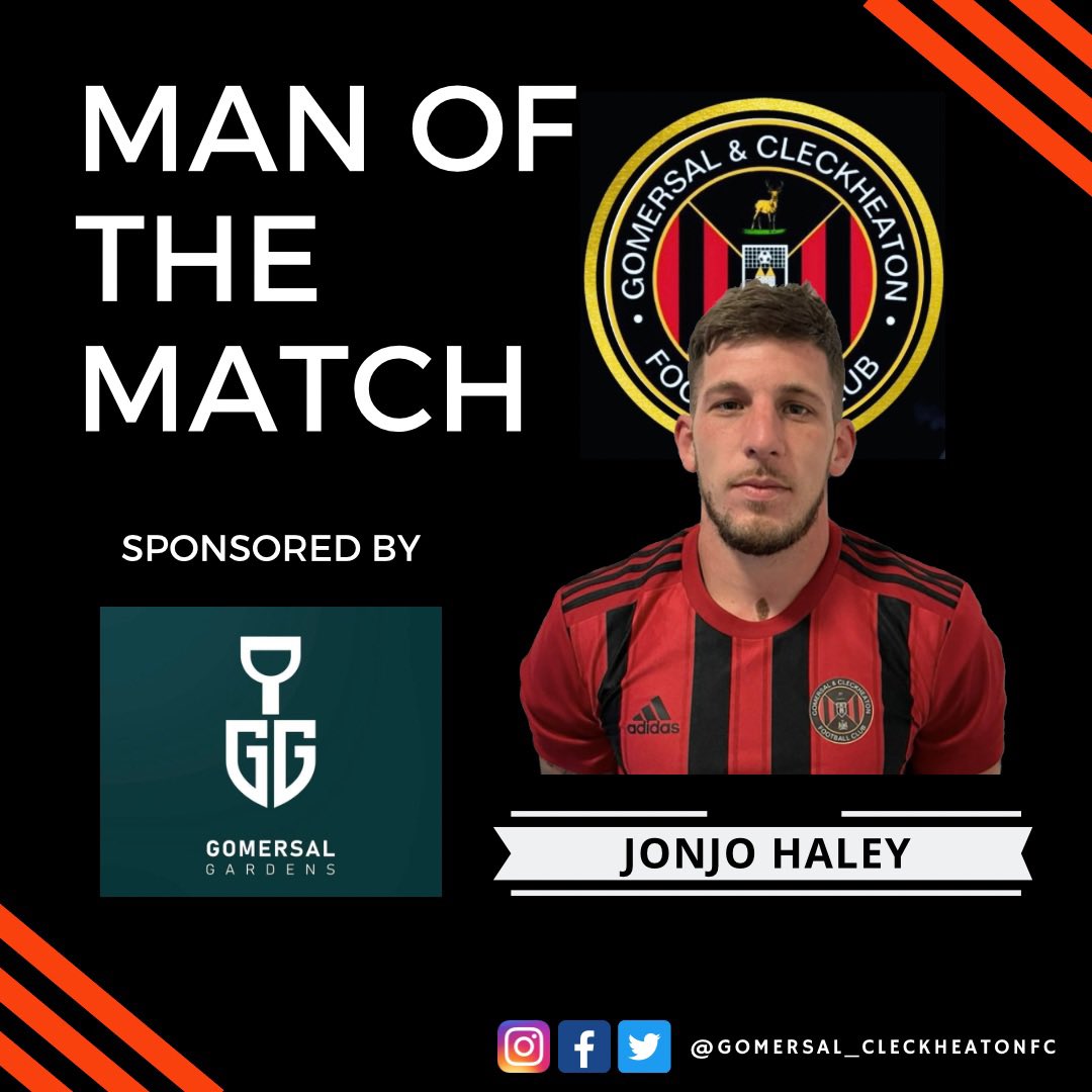 GomersalCleckFC's tweet photo. MAN OF THE MATCH

@ashburton91 and Jonjo Haley could not be separated in the votes after yesterdays brilliant 6-0 against Knaresborough. Both players were superb and gave 110% throughout the whole game https://t.co/Popuc6C7CG