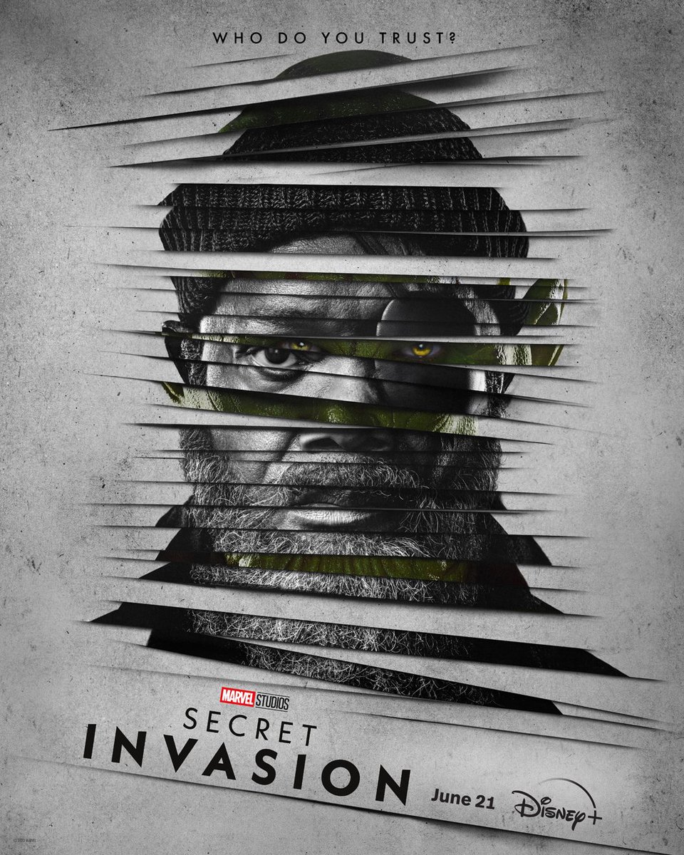 SInvasionBRA's tweet photo. Data confirmada, 21 de Junho será o dia da estréia de #SecretInvasion 

Detalhe pra frase icônica dos quadrinhos... Who do you trust ? / Em quem você confia ? 

EU TO MALUCOOOOOOO https://t.co/6a9OII7nIo