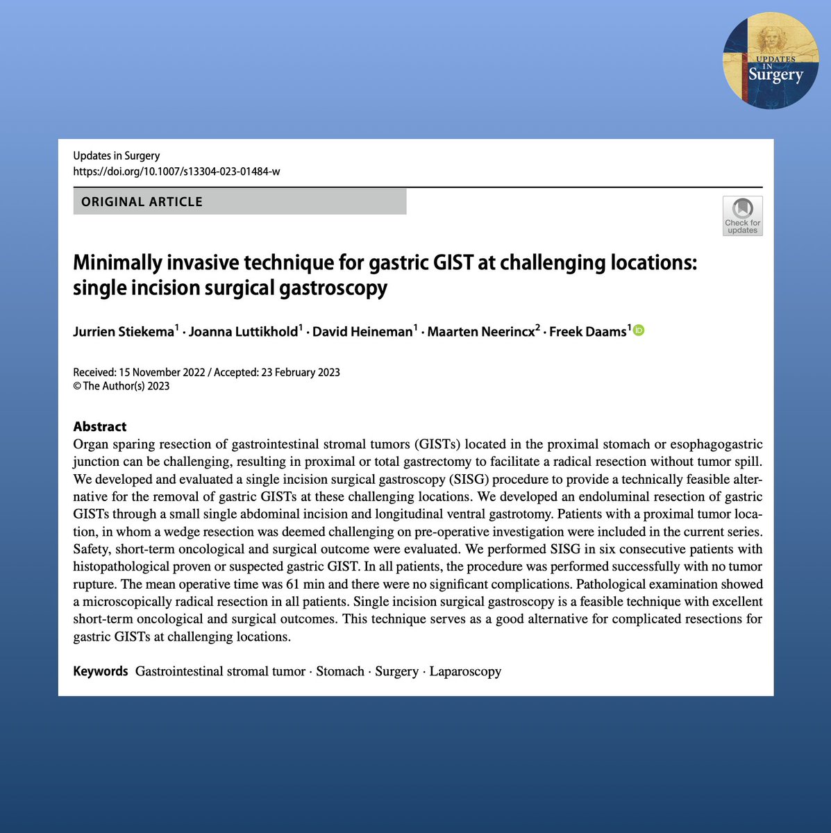 Updates in Surgery tweet media