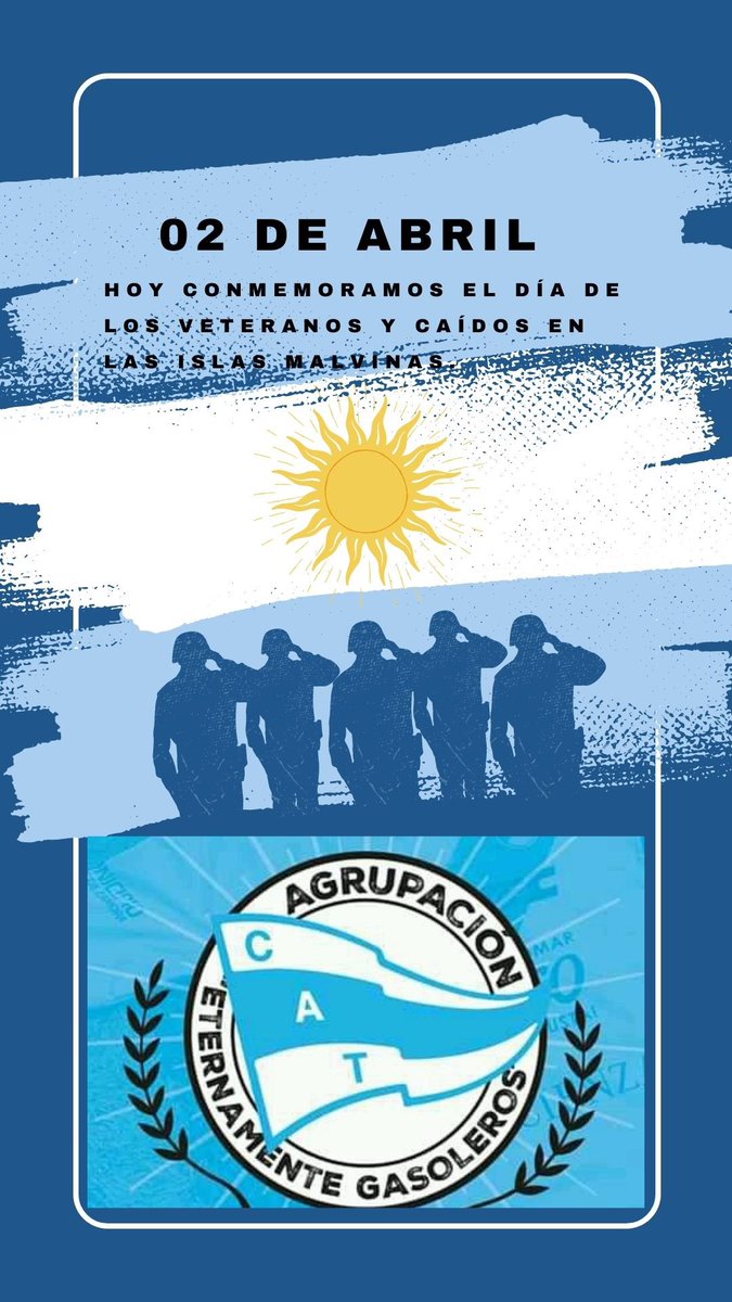 EGasoleros's tweet photo. 2 de Abril. Conmemoración de los Veteranos y Caídos en Malvinas!! https://t.co/P1BQtZIYUW