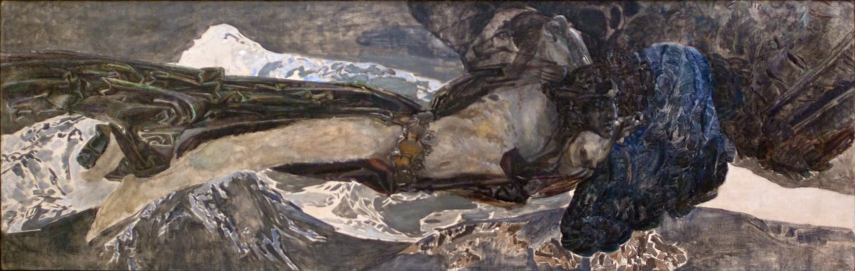 vrubelmikhail's tweet photo. The Flying Demon, 1899 #symbolism #vrubel https://t.co/Qk8DN2Luts https://t.co/eIAe0Ikczf