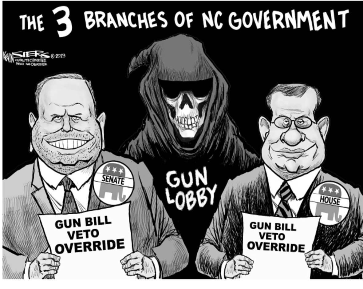 SorrentinoSean's tweet photo. This is what the media and the anti-gunners (but I repeat myself) think of me. That “gun lobby?” They mean @GrassRootsNC and they mean ME. I’m a board member and a long term volunteer. I was involved as were all #GRNC members and staff. https://t.co/0MRSHDBQvw