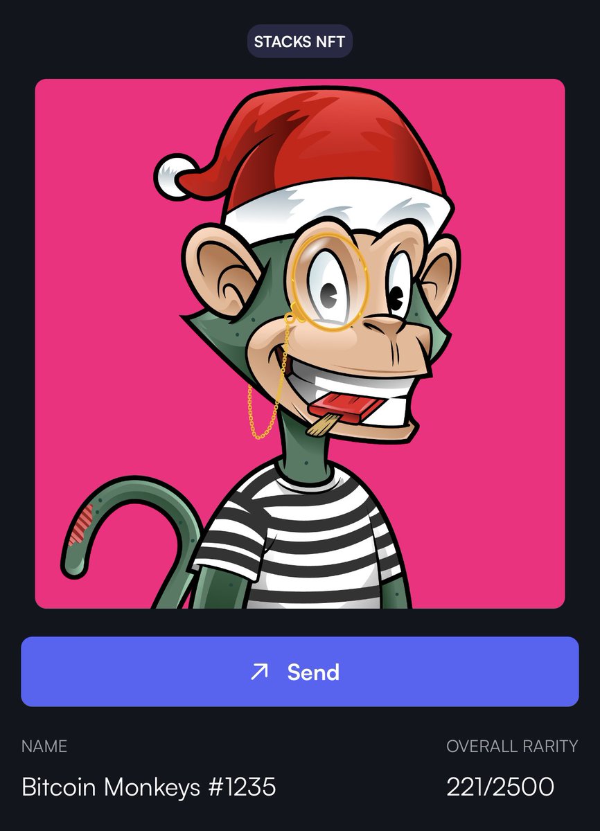 PrObLeMChiLd325's tweet photo. Picked up an @BTCMonkeys to stake for some $banana. Floor price is getting high sheesh! This dude is pretty rare ranked 221 #bitcoinmonkeys https://t.co/rSuD4DX8Zx