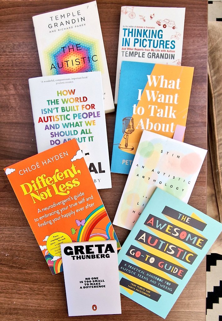 Alice Tennant 🇺🇦 (@tennant_alice) on Twitter photo If you only do one thing to support autistic people on #AutismAcceptanceDay buy a book by an #ActuallyAutistic writer and learn from their lived-experience. This is just a few from <a href="/chloeshayden/">🌻 c h l o é h a y d e n 🌻</a> <a href="/littlehux/">hux | lizzie huxley-jones 🍟📚 (they/them)</a> <a href="/GretaThunberg/">Greta Thunberg</a> <a href="/yennpurkis/">Yenn Purkis</a> <a href="/commaficionado/">Pete Wharmby</a> and Temple Grandin. If you only do one thing to support autistic people on #AutismAcceptanceDay buy a book by an #ActuallyAutistic writer and learn from their lived-experience. This is just a few from <a href="/chloeshayden/">🌻 c h l o é h a y d e n 🌻</a> <a href="/littlehux/">hux | lizzie huxley-jones 🍟📚 (they/them)</a> <a href="/GretaThunberg/">Greta Thunberg</a> <a href="/yennpurkis/">Yenn Purkis</a> <a href="/commaficionado/">Pete Wharmby</a> and Temple Grandin.