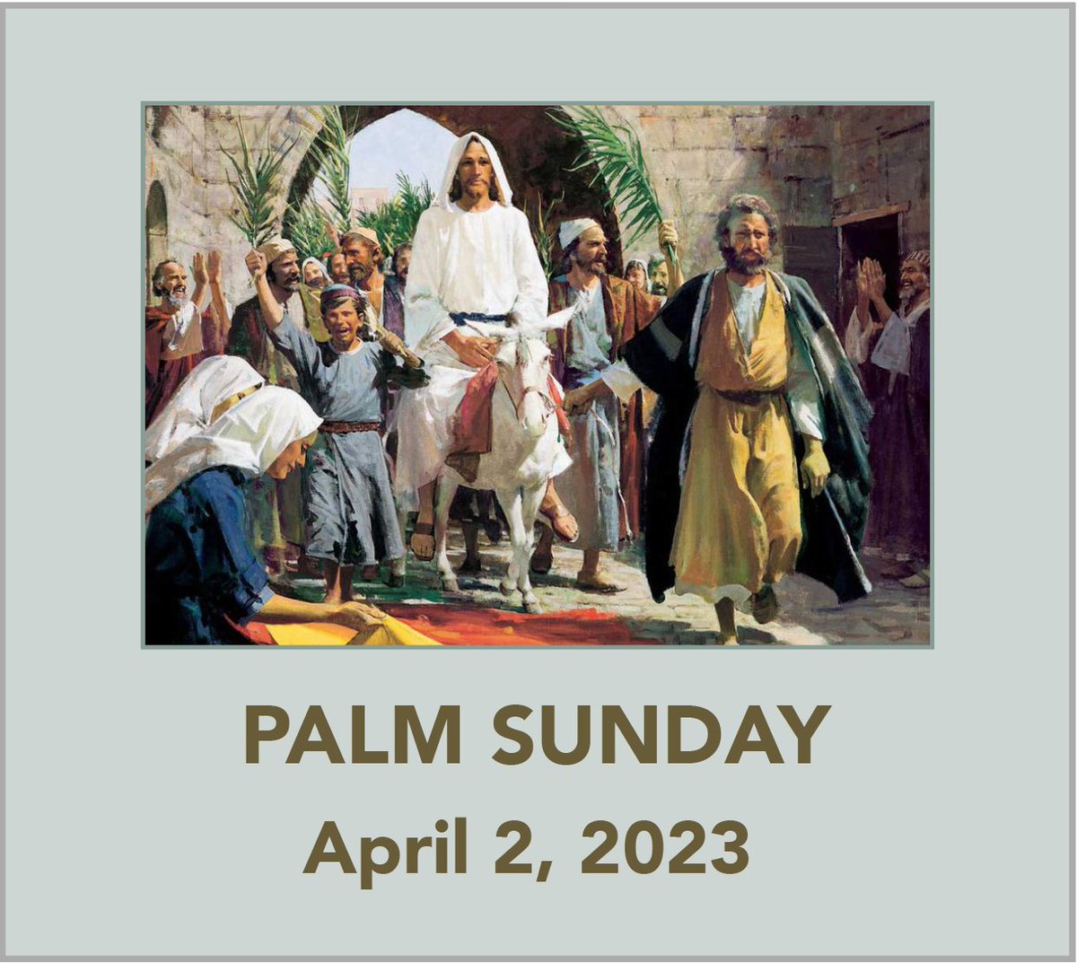 CPCOofficial's tweet photo. Today, we commemorate Christ’s triumphant entry into Jerusalem. 

Let’s take a moment at the beginning of the Holy week to reflect on the meaning of the day and our relationship with God.

#PalmSunday #Holyweek #Catholics https://t.co/buJZ4Gs3F2