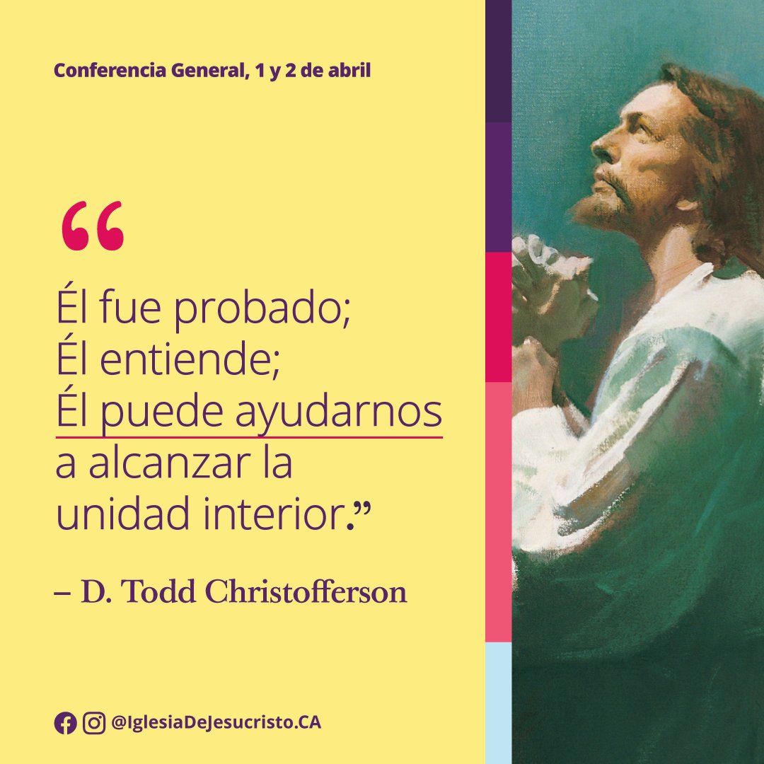 Iglesiajesuc_CA's tweet photo. Jesucristo nos ha enseñado la importancia de tener empatía, amor y compasión hacia los demás, Él nos invita a buscar paz y a encontrar soluciones a los desafíos de nuestra vida. ¿Qué aprendiste del discurso del élder @ChristoffDTodd ? 😊👏
#ConferenciaGeneral #GraciasaÉl #Pascua https://t.co/tX7bKq7man