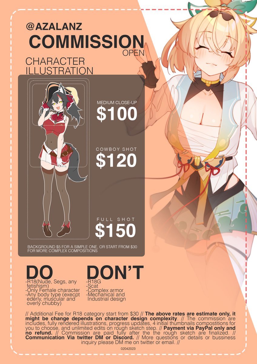 Azalanz's tweet image. Correction for R18 pricing sections on the bottom paragraph