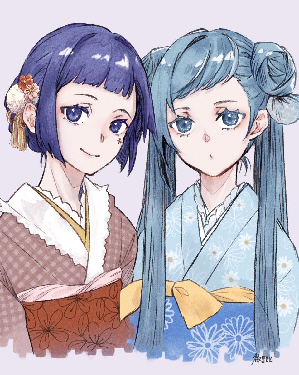ユニとブルーベルお着物姿〜