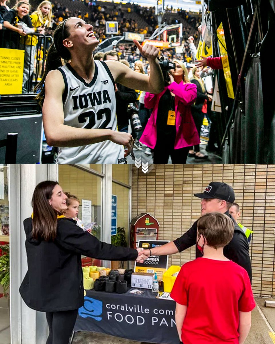 FOS's tweet photo. When NIL passed in 2021, the Coralville Community Food Pantry immediately turned to Caitlin Clark.

They offered to pay the Iowa star for her work, but she insisted that she work for free.

Clark helped raise $23,000 last year and $16,000 in a week this year.

(h/t @gmraynor) https://t.co/yOyCBbhc7o