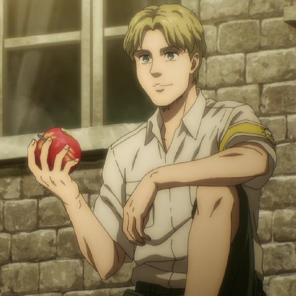 zeke holding an apple