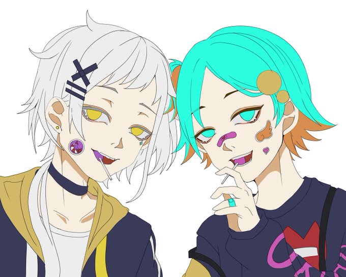 今日昼に言ってたオリキャラ描かせて!はあんじぇらがOKくれたので、あんじぇら家の代理ちゃん!てことでウチの子もそえて、下塗りまでだが明日も仕事〜寝ます!! 