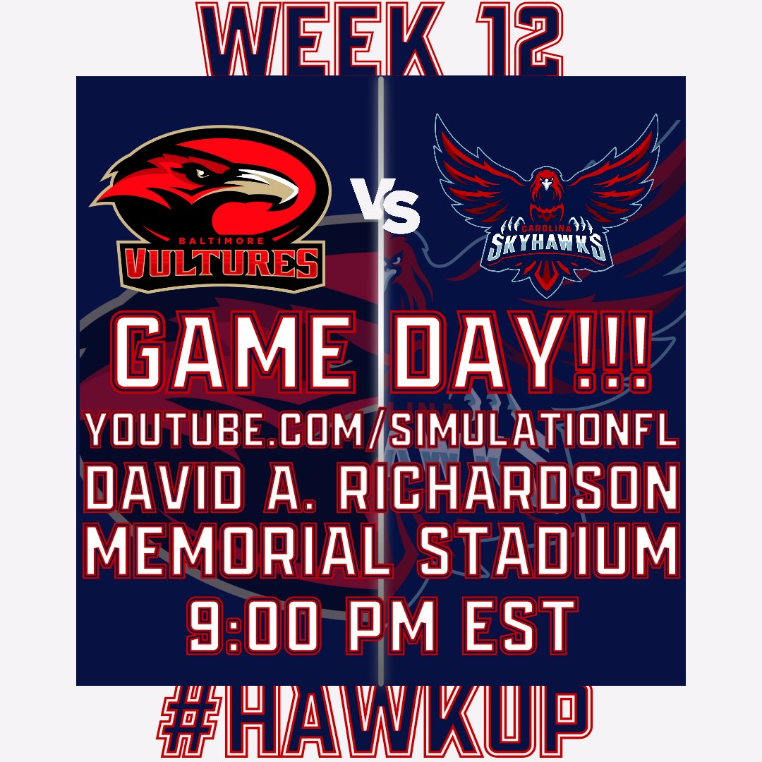 It's finally #GameDay again and the #SkyGang is ready to take on the <a href="/SFL_Vultures/">baltimore vultures</a>. These carrion need to pack up there carry-on now bc they aren't gonna want to stick around #Raleigh after tonight. #HawkUp #WeWantTheSmoke