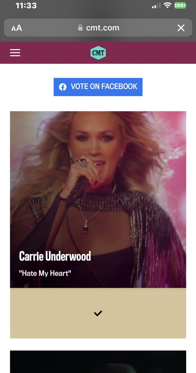 CUnews4Fans's tweet photo. Also go here and you can vote 100x per email! Give it a second to refresh between each vote and vote again! #CMTAwards @carrieunderwood 

https://t.co/z6n8B8fkVm https://t.co/tDaeLUhwRK