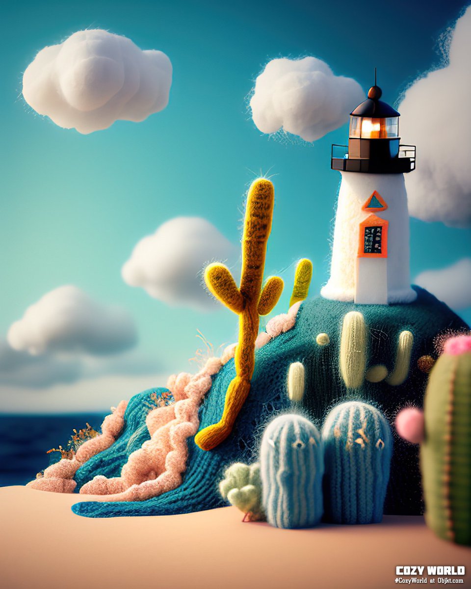Well #NFTCommunity ...I tried.. tried to resist, I couldn't help myself! This #NFT is too cute, love everything about it!😱😍I had to grab it while drinking ☕️ 🌵

'Desert Lighthouse' by @The_Mirom and #cactusboomtez is a real BOOM BOOM in my wallet now🤭♥️🌵
#NFTs #objkt #tezos