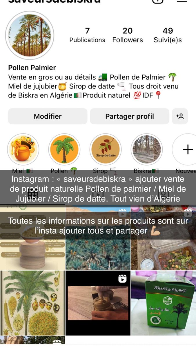 meehdi130's tweet photo. Vente de produit naturel provenants d’Algérie. Ajoutez instagram : « saveursdebiskra »rt appréciés #biskra #tolga #Algérie #médecineprophétique https://t.co/YBgcydg3WI