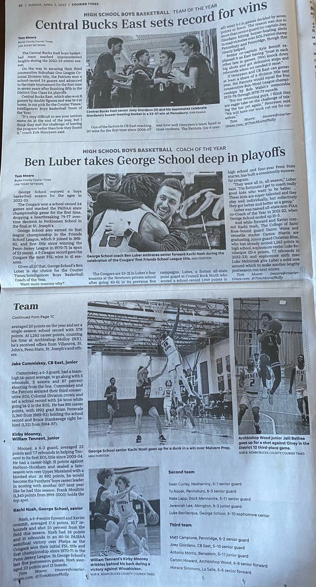 Congrats to Junior Guard <a href="/antonio_morris5/">Antonio Morris</a> for making 3rd team All Bucks County! A great honor. Thanks <a href="/TomMoorePhilly/">Tom Moore</a> 

Antonio’s work ethic and love for the game of basketball is unmatched! 🦉🏀