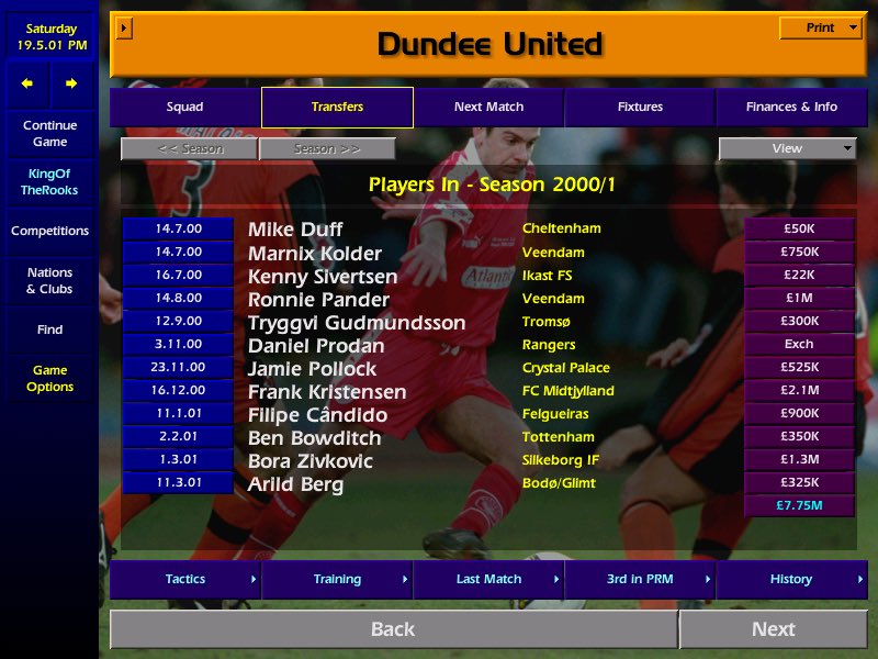 ChampManFans's tweet photo. Started a little #cm0001 challenge to topple Celtic and Rangers with Dundee Utd.

“Battle bravely against relegation”…nah

Still need to improve the rep of the side to recruit good players https://t.co/1bf4vfEONZ