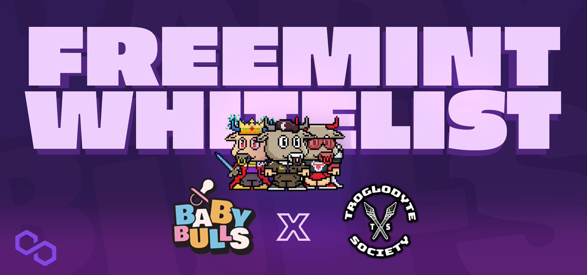 TroglodyteSoci1's tweet photo. Troglodyte Society x Babybulls

To promote inclusivity & accessibility to their community, Babybulls have announced that their mint will be FREE.

Troglodyte Society community has been granted 25 Babybulls Free mint WL for their upcoming mint.

To Enter : ⏬⏬
1⃣ Follow: @BabyBulls_ +@trogevolution 
2⃣ Like and Retweet
3⃣ Tag  #NFT friends

#TrogFamily #TrogStrong