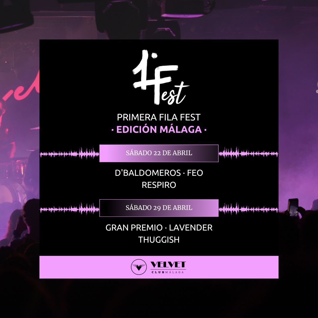 Próximos 22 y 29 de abril en <a href="/VelvetOficial/">Velvet</a> estaremos en el <a href="/FestFila/">Primera Fila Fest</a> de Málaga. 

entradium.com/events/primera…

linktr.ee/respiromusica
