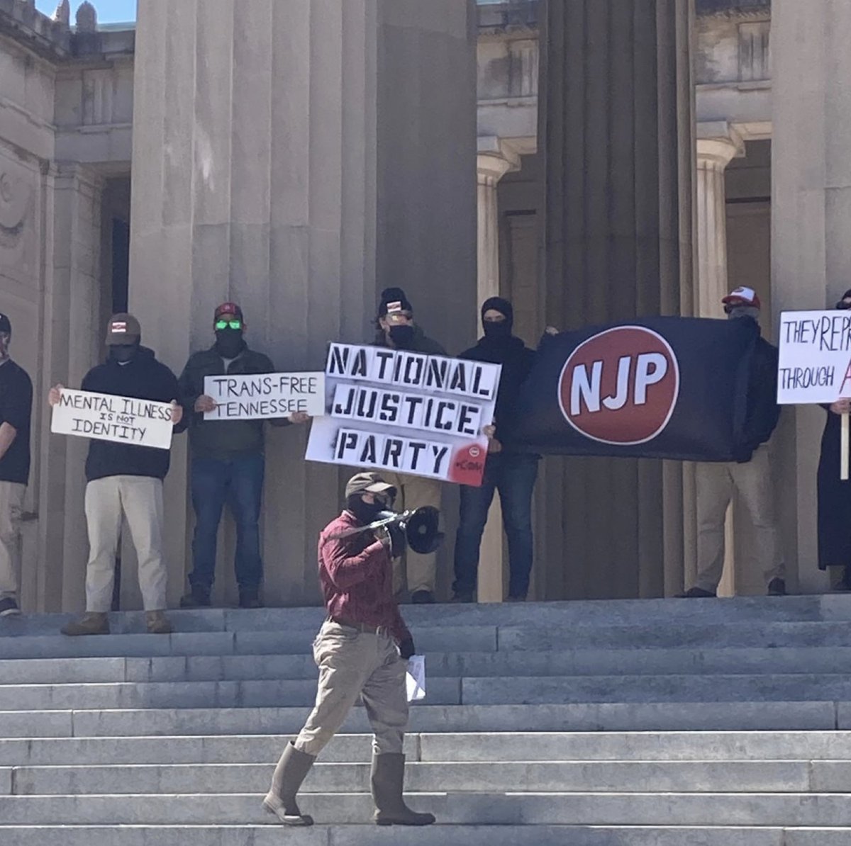 Shane Burley on Twitter "The folks "protesting" the shooting in