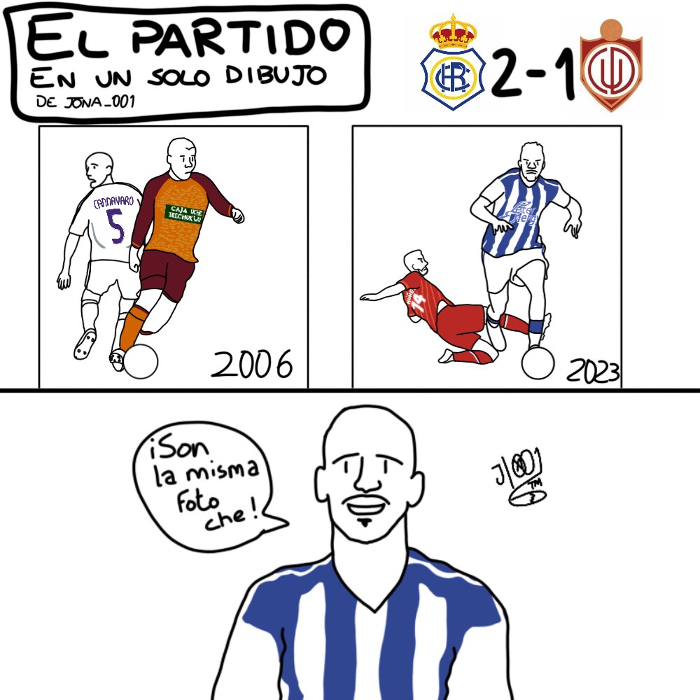 Jona_001Design's tweet photo. El partido del #RecreUtrera en un solo dibujo✍️
(¿Ves alguna diferencia?)
👤 @fabiocannavaro, @ikeuche9, Francisco Núñez, @I_Peter_11 y @PaliCaballero
#Recre #Utrera #ConDerechoASoñar #DeTuManoRecre #SegundaRFEF https://t.co/8uc6FBka2A