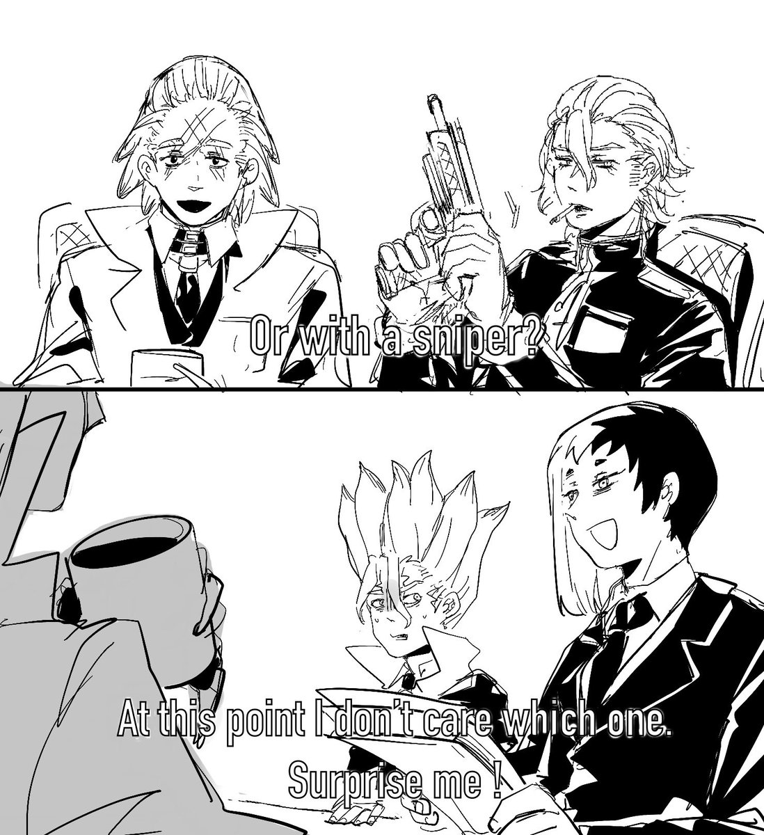 “I and Stanley can do both…”

“Let’s go grab some lunch mentalist”

SenGen, and maybe StanGenXeno—