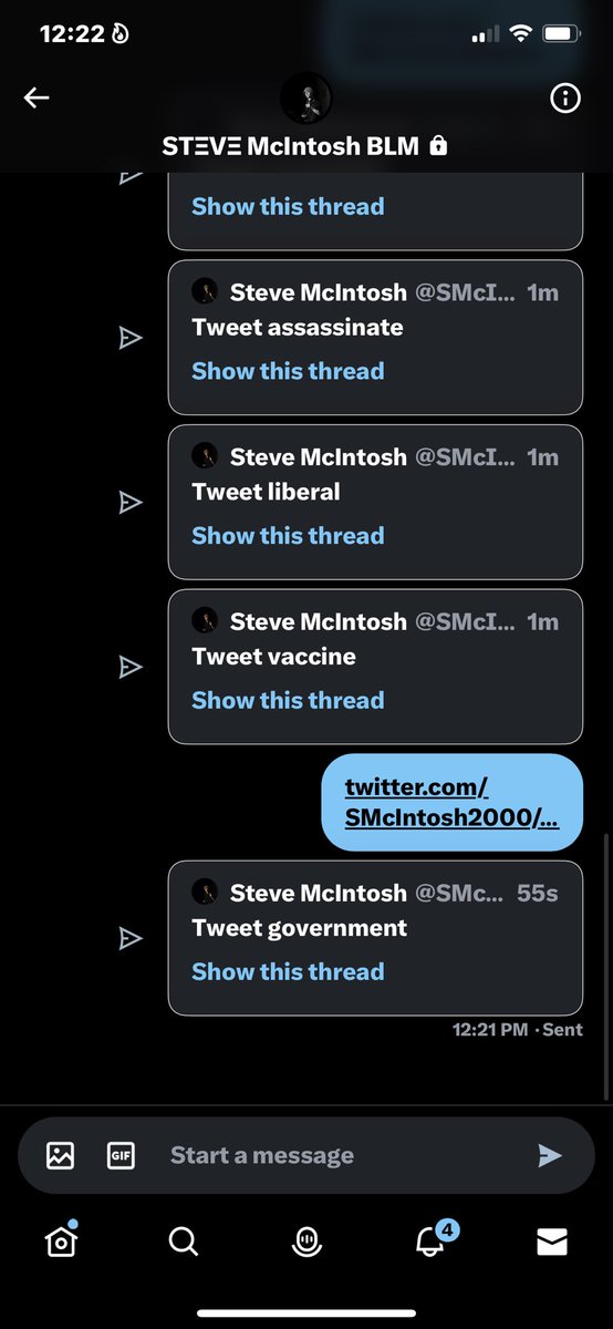 SMcIntosh2000's tweet photo. https://t.co/v5GhuPILNg 

This is real. Twitter apparently has a list of blocked words, any tweets with those words in them won’t show tweet previews in DMs

This list includes: Trans, Transgender, Gay, Nazi, Racist, Alt-Right, and Conspiracy

I’d love to get a full list somehow https://t.co/lHWMoqJ7tY